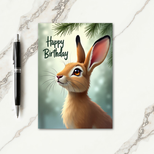 Gentle Hare Birthday Card