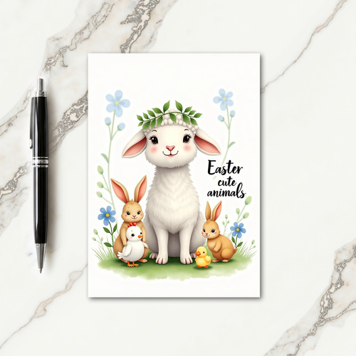 Gentle Lamb Friends Greeting Card