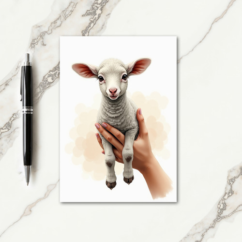 Gentle Lamb New Life Card