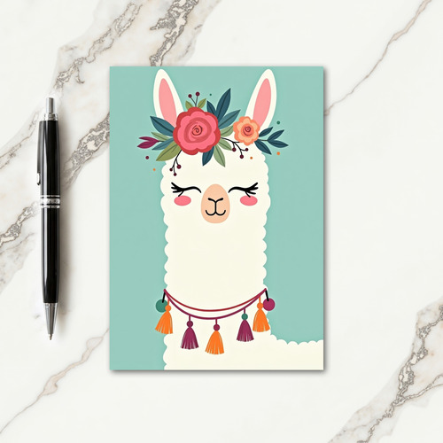 Gentle Llama Birthday Card