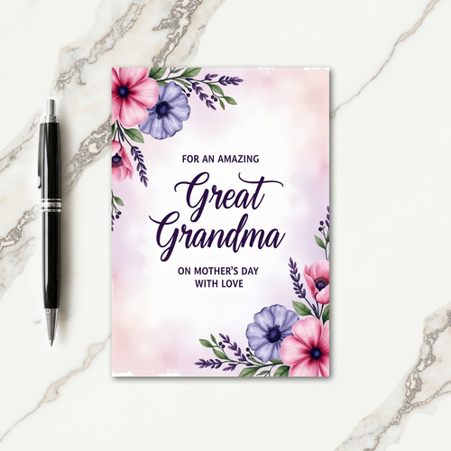 Gentle Moms Day Floral Card