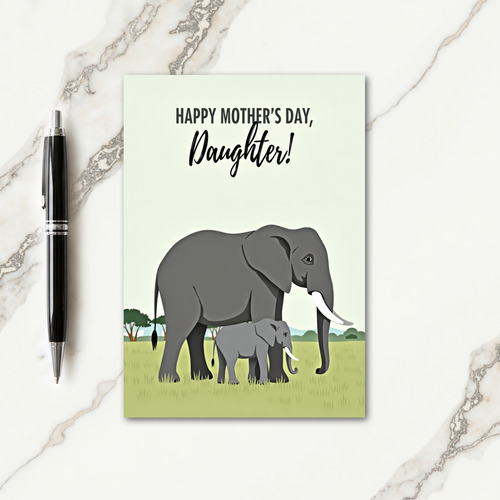 Gentle Mothers Day Elephant Card