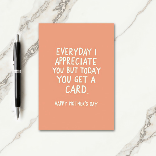 Gentle Mothers Day Peach Card