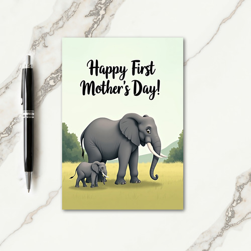 Gentle Pachyderm Mothers Day Card