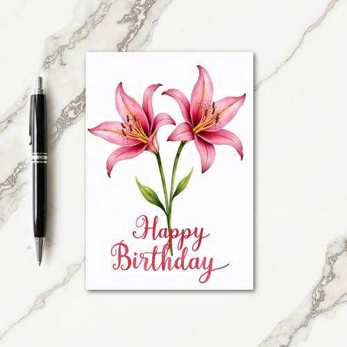 Gentle Petal Birthday Card