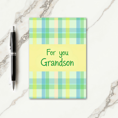Gentle Plaid Greetings Card