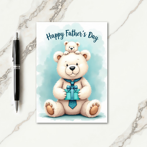 Gentle Plush Fathers Day Card