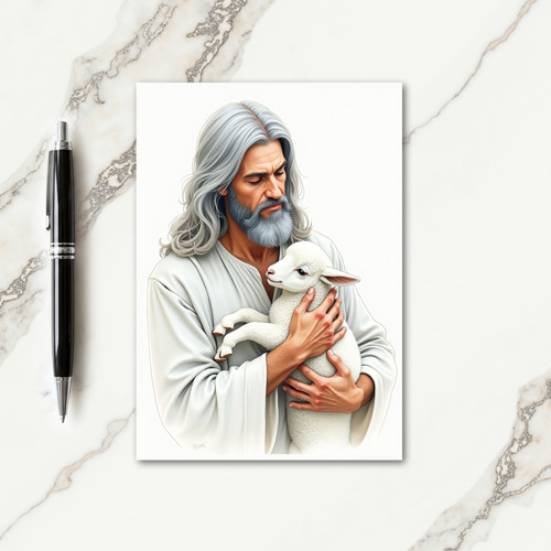 Gentle Protector Lamb Art Card