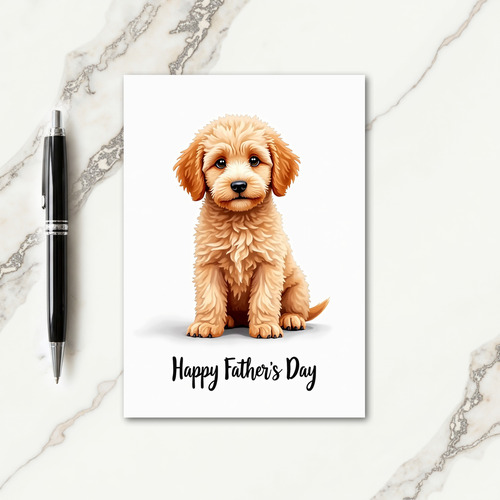 Gentle Puppy Fathers Day Card