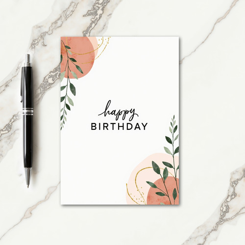 Gentle Terracotta Birthday Card