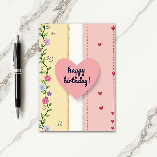 Gentle Vine Birthday Card