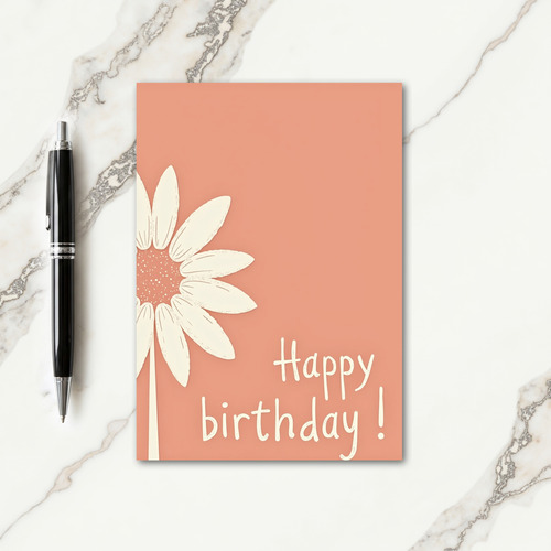 Gentle White Birthday Card