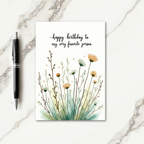 Gentle Wildflower Art Card