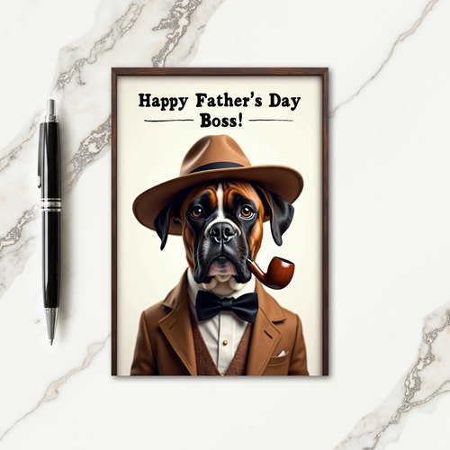 Gentleman Dog Fathers Day Card