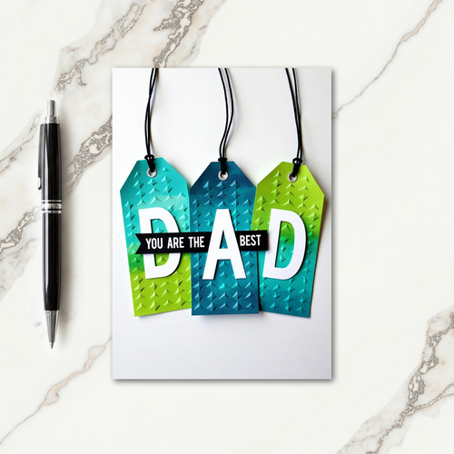 Geometric Best Dad Banner Card