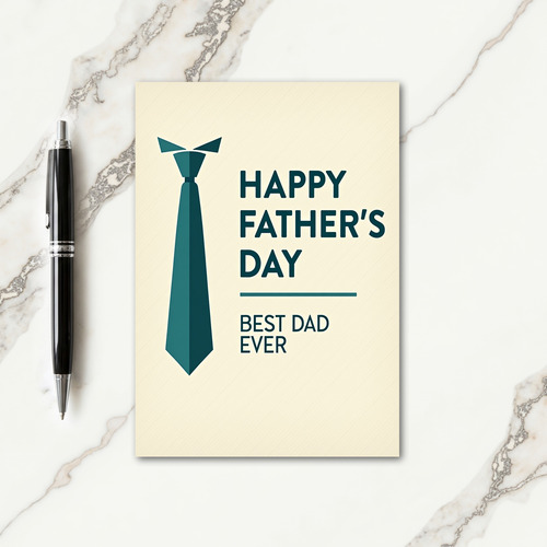 Geometric Best Dad Ever Card