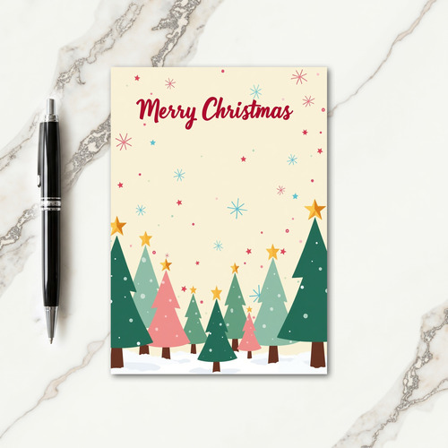 Geometric Christmas Scene Card