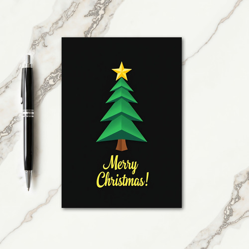 Geometric Christmas Tree Card