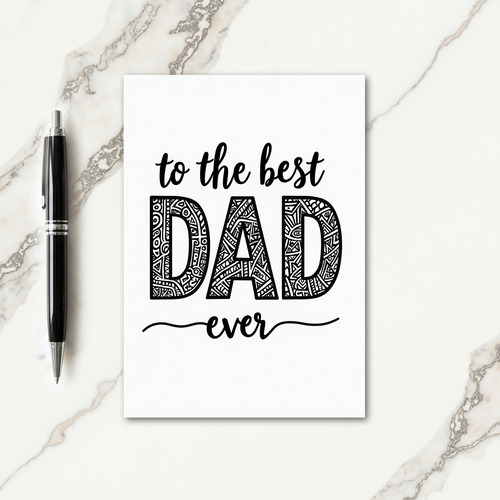 Geometric Dad Best Ever Card