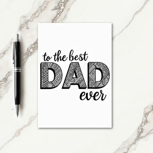 Geometric Dad Tribute Card