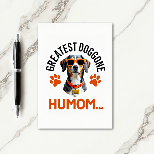 Geometric Dog Humom Card