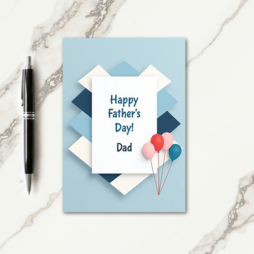 Geometric Fathers Day Art Card
