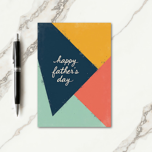 Geometric Fathers Day Message Card