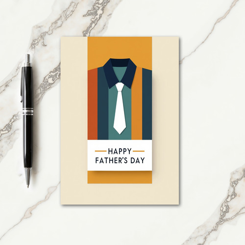 Geometric Fathers Day Shirt Card
