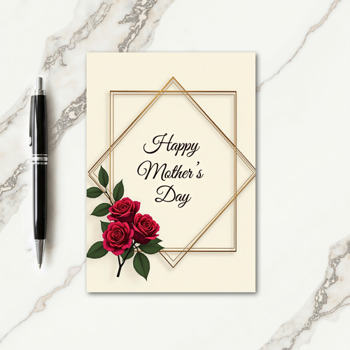 Geometric Frame Mothers Day Card