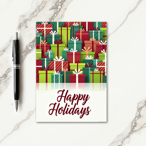Geometric Gifts Christmas Card