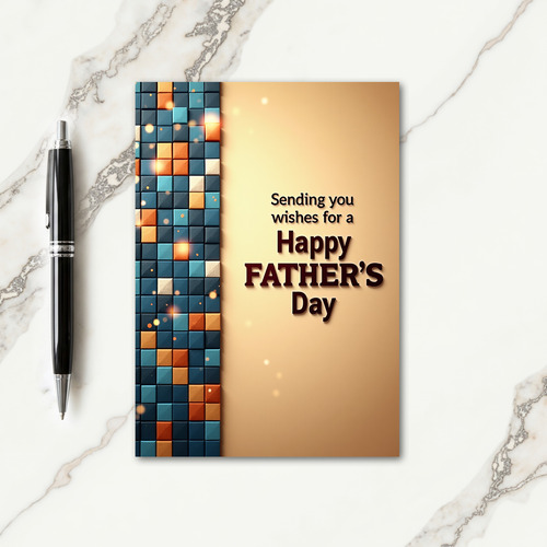 Geometric Happy Fathers Day Card