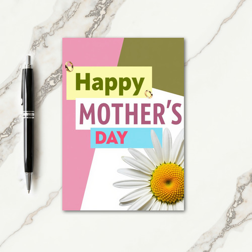 Geometric Happy Mothers Day Card