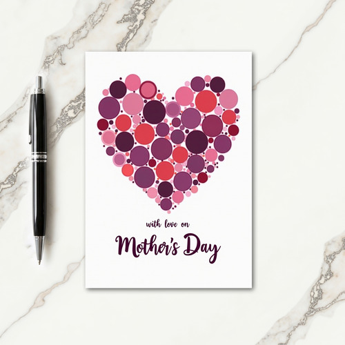Geometric Heart Mothers Day Card