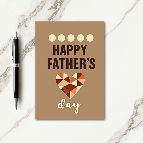 Geometric Hearts Fathers Day Card