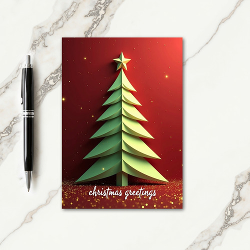 Geometric Holiday Tree Card