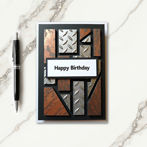 Geometric Mosaic Birthday Card