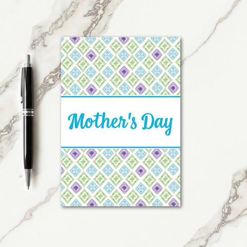 Geometric Mothers Day Art Card