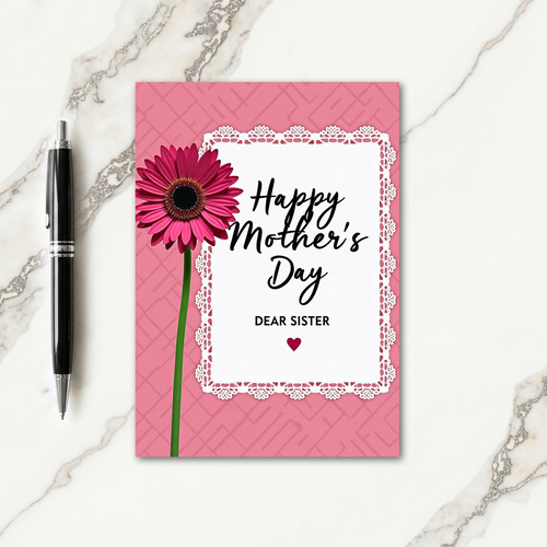Geometric Mothers Day Sister Card