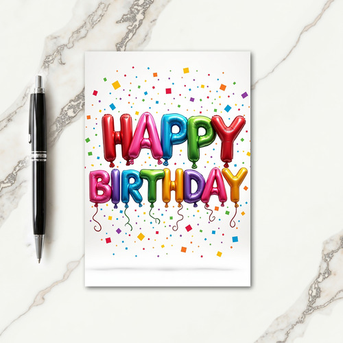 Geometric Party Letters Card