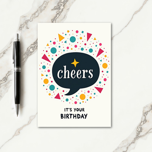 Geometric Shapes Birthday Card
