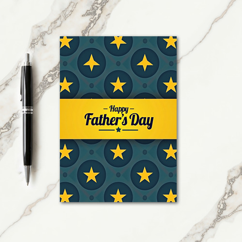 Geometric Teal Fathers Day Card