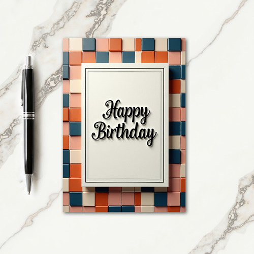 Geometric Tile Birthday Card