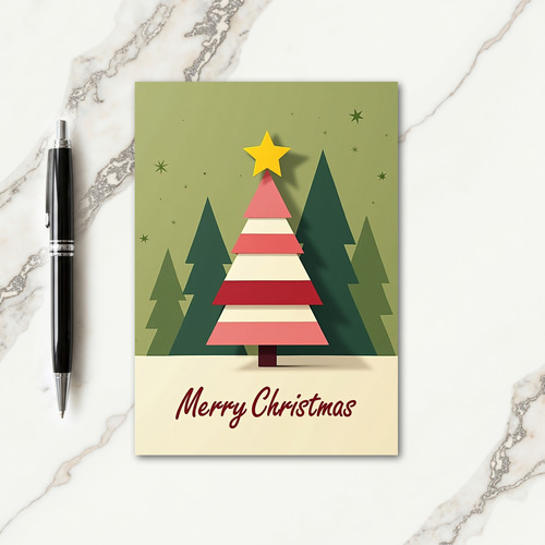 Geometric Tree Christmas Card