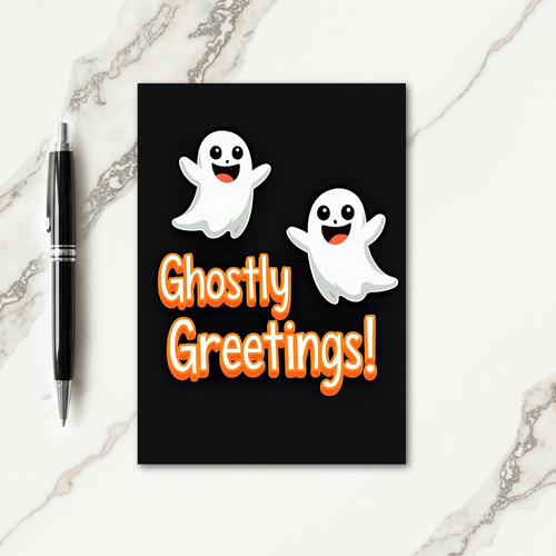 Ghostly Greetings Fun Card