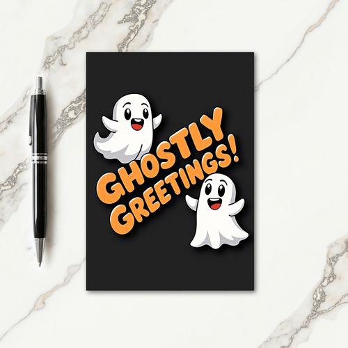 Ghostly Greetings Happy Spirits Card