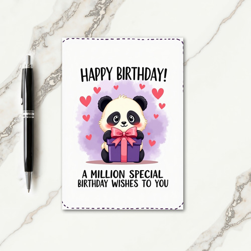 Gift Bear Birthday Card