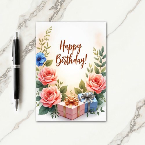 Gift Box Birthday Card