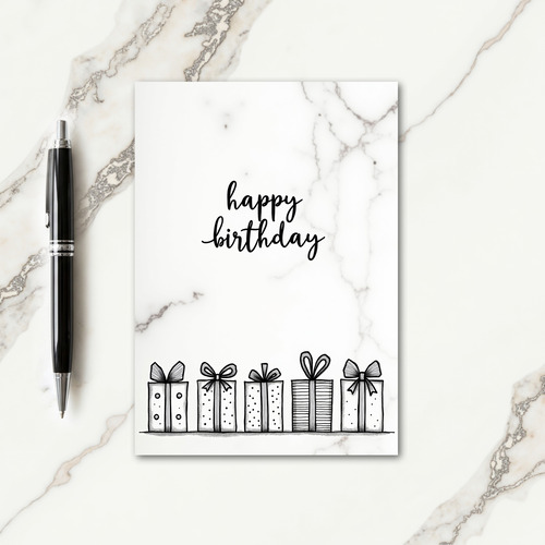 Gift Box Pattern Birthday Card