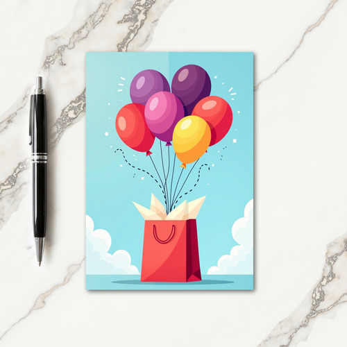 Gift Illustration Birthday Card
