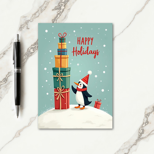 Gift Stack Christmas Card